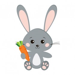 Sticker tete lapin