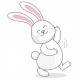 Sticker lapin avec carotte