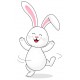 Sticker lapin saute