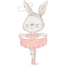 Sticker lapin danse etoile