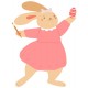 Sticker petit lapin pose