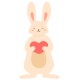 Sticker lapin danse bleu