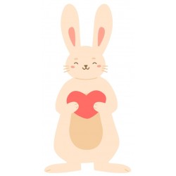 Sticker lapin danse bleu