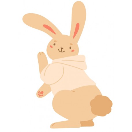 Sticker lapin joue