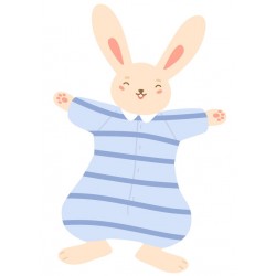Sticker lapin avec pull