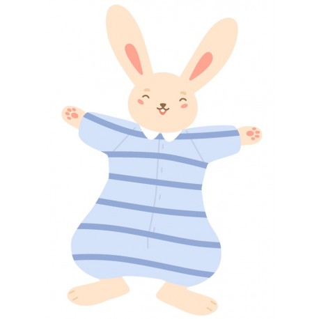 Sticker lapin avec pull