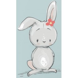 Sticker lapin aime carotte