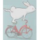 Sticker lapin dort sur carotte