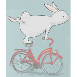 Sticker lapin dort sur carotte