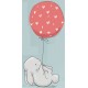 Sticker lapin monte sur velo