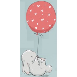 Sticker lapin monte sur velo