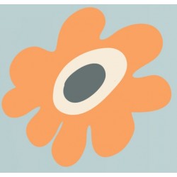 Sticker fleurs vintage deco