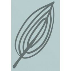 Sticker fleurs vintage orange