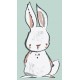 Sticker lapins amoureux parapluie