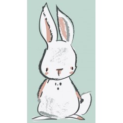 Sticker lapins amoureux parapluie
