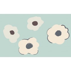 Sticker fleurs vintage deco