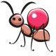 Sticker cerise en grappe deco