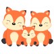 Sticker renard dort