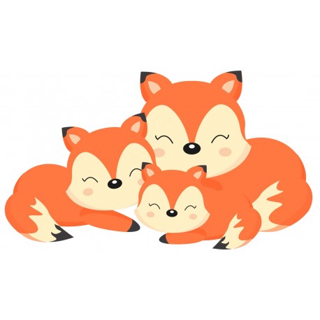 Sticker cute family