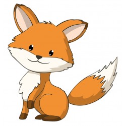 Sticker renard font calins