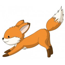 Sticker renard ecoute