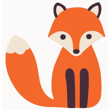 Sticker renard en marche