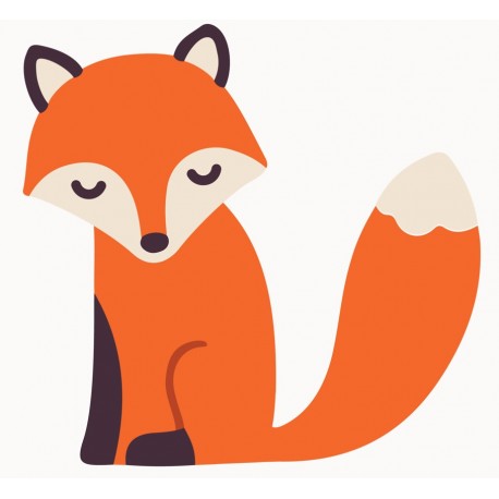 Sticker renard prend pose