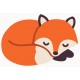 Sticker renard dort