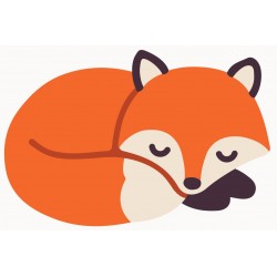 Sticker renard dort