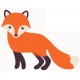 Sticker renard dort sur sol
