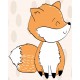 Sticker renard sur pattes