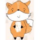 Sticker petit renard sourit