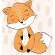Sticker petit renard mimi