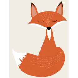 Sticker renard boude
