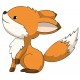 Sticker renard fin