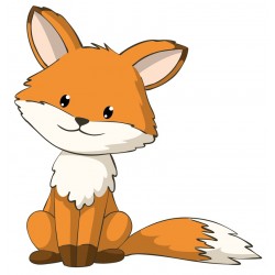 Sticker renard attend