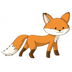 Sticker renard timide