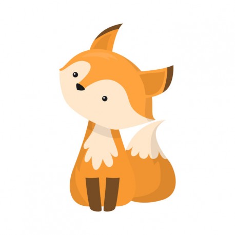 Sticker renard s'enfuie