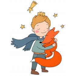 Sticker renard et roi