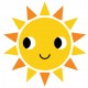 Sticker soleil déco bebe