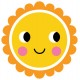 Sticker soleil tout rond