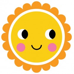 Sticker soleil tout rond