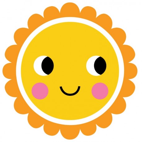 Sticker soleil tout rond