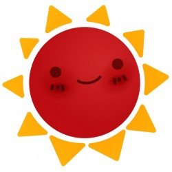 Sticker soleil en fleur