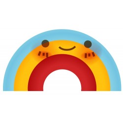 Sticker soleil rougit