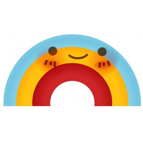 Sticker soleil rougit