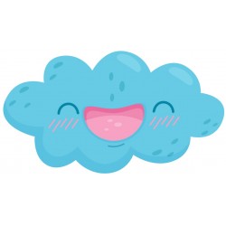 Sticker soleil petits coeurs