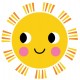 Sticker soleil joue rose