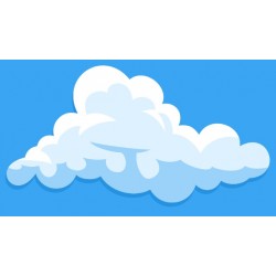 Sticker jolie nuage long