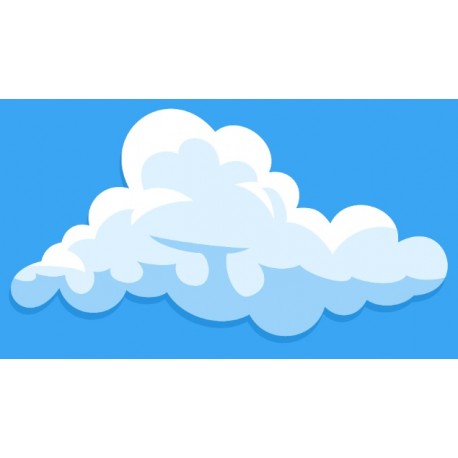 Sticker jolie nuage long